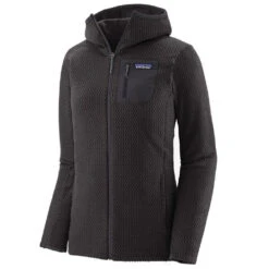 Felpa Patagonia W'S R1 AIR FULL-ZIP HOODY BLACK 2022
