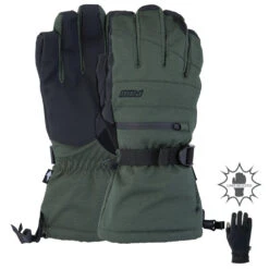 Guanti Snowboard Pow WAYBACK GTX LONG GLOVE +WARM KOMBU GREEN 2023